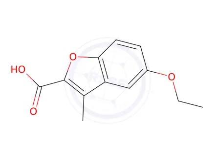 Chemical structure of 5-ethoxy-3-methyl-1-benzofuran-2-carboxylic Acid