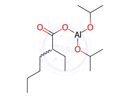 Chemical structure of (2-ethylhexanoato-O)bis(propan-2-olato)aluminium