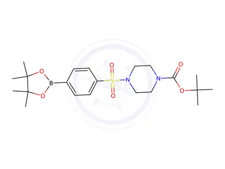 Chemical structure of 4-[(4-Boc-1-piperazinyl)sulfonyl]phenylboronic Acid Pinacol Ester