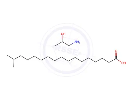 Chemical structure of isooctadecanoic acid, compound with 1-aminopropan-2-ol (1:1)