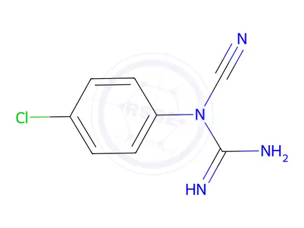 Chemical structure of p-Chlorophenylcyanoguanidine