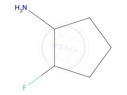 Chemical structure of (1S,2S)-2-Fluorocyclopentanamine hydrochloride