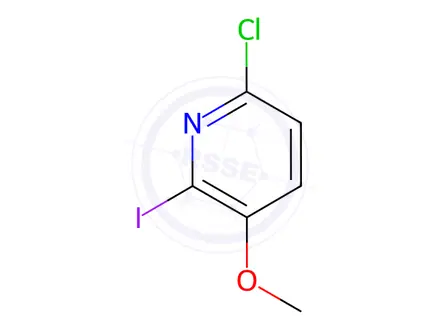 Chemical structure of 6-Chloro-2-iodo-3-methoxypyridine