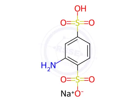 Chemical structure of Sodium 2-amino-1,4-benzenedisulfonate