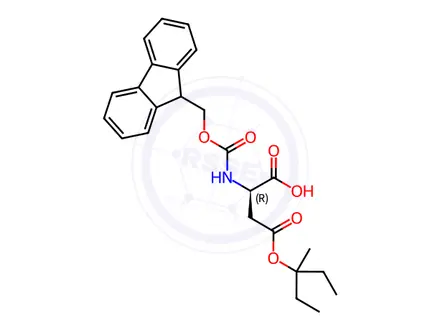 Chemical structure of Fmoc-D-Asp(OMpe)-OH