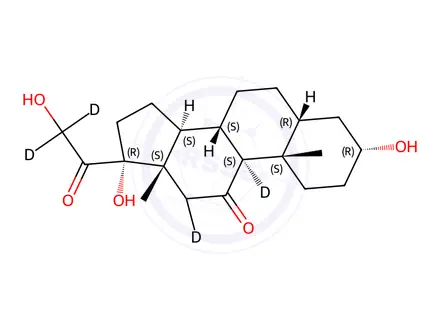 Chemical structure of Tetrahydro Cortisone-[D5]