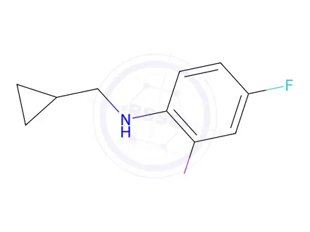 Chemical structure of n-(Cyclopropylmethyl)-4-fluoro-2-iodoaniline