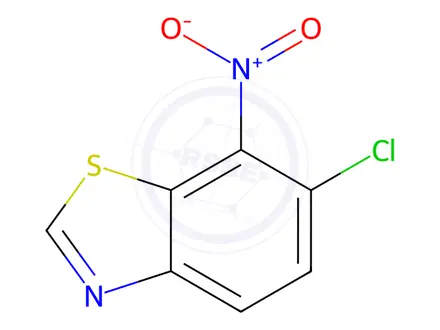 Chemical structure of Benzothiazole, 6-chloro-7-nitro-(8CI)