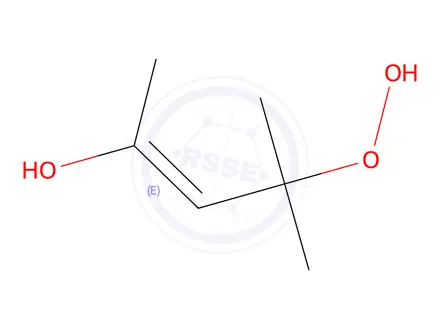 Chemical structure of 2-Penten-2-ol, 4-hydroperoxy-4-methyl-, (2E)-(9CI)