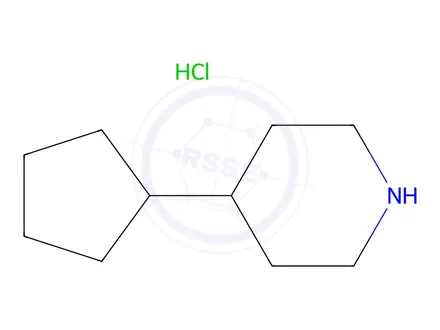 Chemical structure of 4-cyclopentylpiperidine hydrochloride
