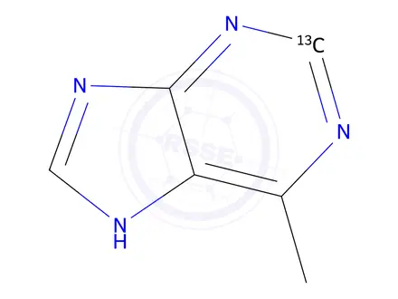 Chemical structure of 6-Methyl Purine-13C