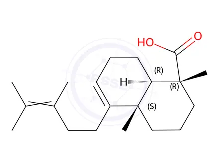 Chemical structure of 8,13(15)-Abietadienoic Acid
