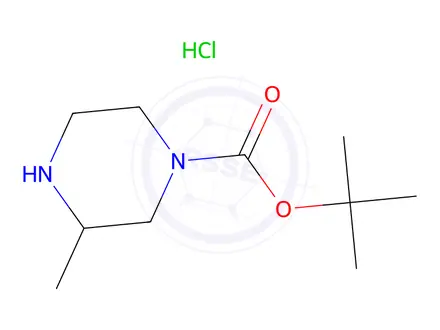 Chemical structure of Tert-butyl 3-methylpiperazine-1-carboxylate hydrochloride