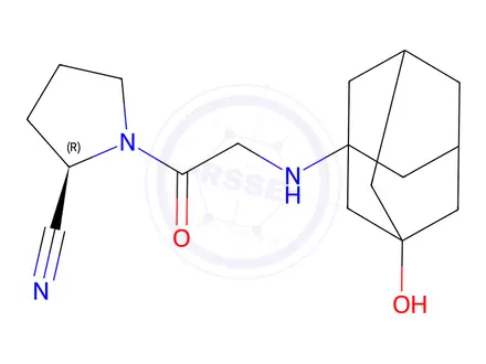 Chemical structure of (R)-Vildagliptin