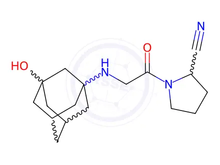 Chemical structure of Vildagliptin Racemic