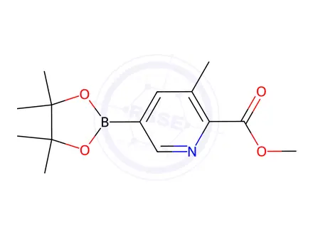 Chemical structure of Methyl 3-methyl-5-(4,4,5,5-tetramethyl-1,3,2-dioxaborolan-2-yl)picolinate