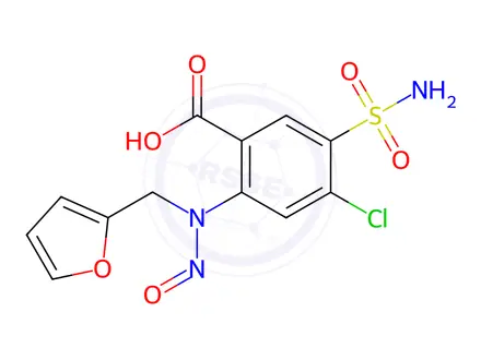 Chemical structure of N-Nitroso Furosemide