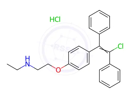 Chemical structure of Desethylclomifene Hydrochloride