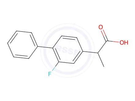 Chemical structure of 2-(2-fluorobiphenyl-4-yl)propanoic acid