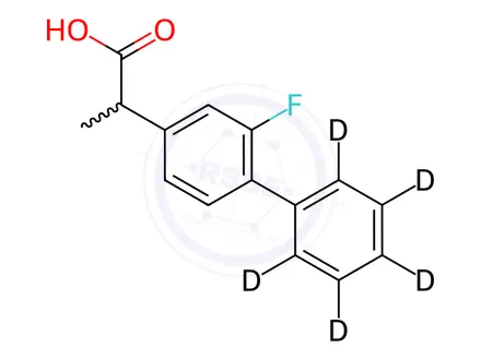 Chemical structure of (+/-)-Flurbiprofen-d5