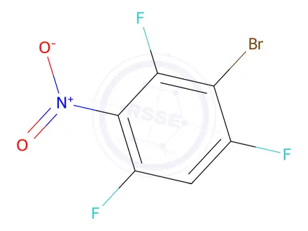 Chemical structure of 2-Bromo-1,3,5-trifluoro-4-nitrobenzene