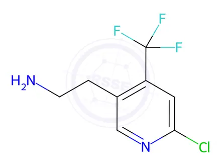 Chemical structure of 2-(6-Chloro-4-(trifluoromethyl)pyridin-3-yl)ethan-1-amine