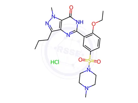 Chemical structure of Sildenafil HCl