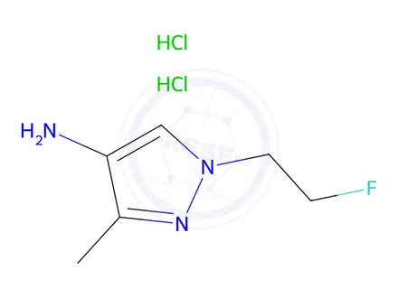 Chemical structure of 1-(2-Fluoroethyl)-3-methyl-1H-pyrazol-4-amine dihydrochloride