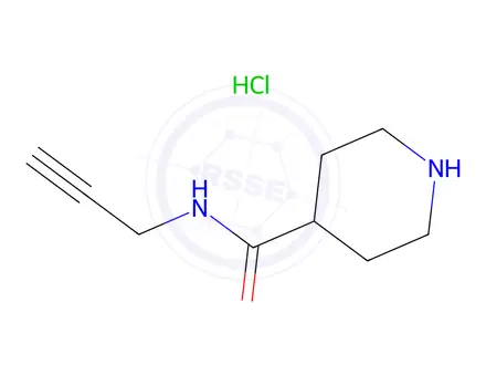 Chemical structure of N-(prop-2-yn-1-yl)piperidine-4-carboxamide hydrochloride