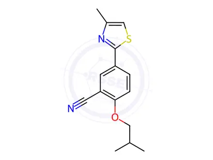 Chemical structure of Febuxostat Descarboxy Impurity