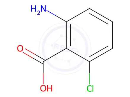 Chemical structure of 2-amino-6-chlorobenzoic acid