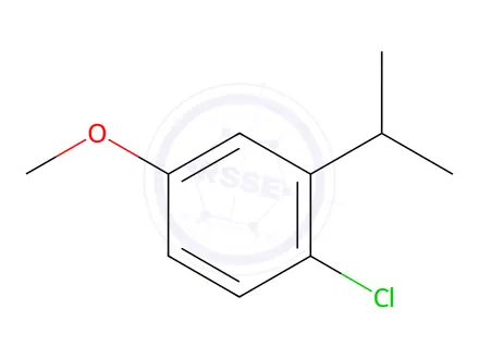 Chemical structure of Benzene, 1-chloro-4-methoxy-2-(1-methylethyl)-