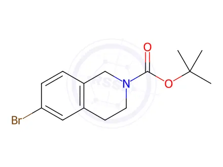 Chemical structure of 2-Boc-6-bromo-1,2,3,4-tetrahydroisoquinoline
