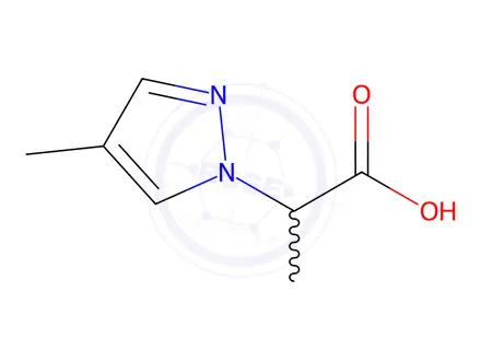 Chemical structure of 2-(4-Methyl-1H-pyrazol-1-yl)propanoic Acid