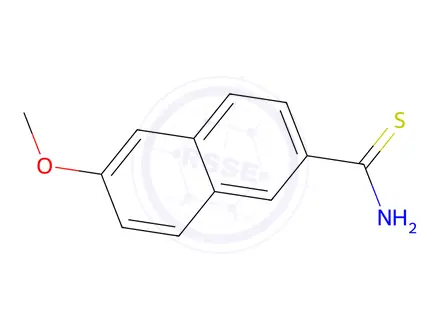 Chemical structure of 6-methoxynaphthalene-2-carbothioamide