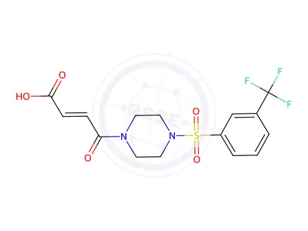 Chemical structure of 4-Oxo-4-(4-((3-(trifluoromethyl)phenyl)sulfonyl)piperazin-1-yl)but-2-enoic acid