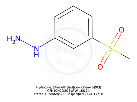 Chemical structure of Hydrazine, [3-(methylsulfonyl)phenyl]-(9CI)
