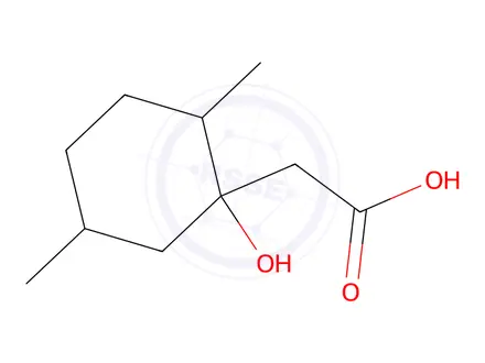 Chemical structure of 2-(1-Hydroxy-2,5-dimethylcyclohexyl)acetic acid