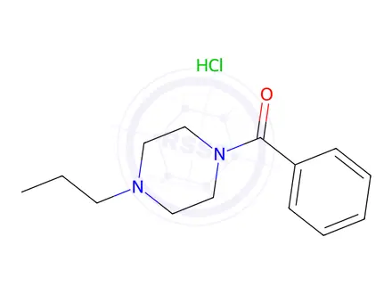 Chemical structure of phenyl-(4-propylpiperazin-1-yl)methanone hydrochloride