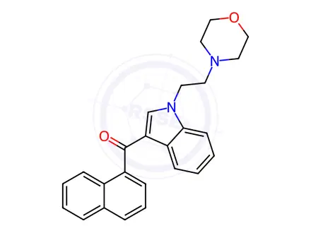Chemical structure of 1-(2-(4-Morpholinyl)ethyl)-3-(1-naphthoyl) indole