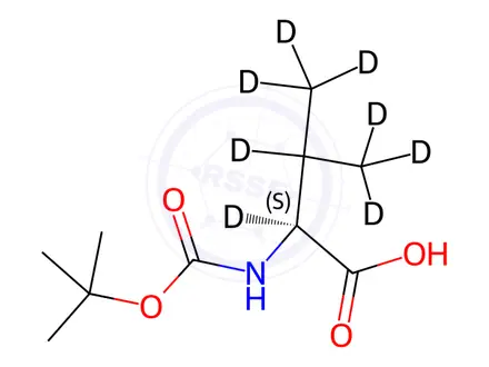 Chemical structure of L-Valine-[D8]-N-t-BOC