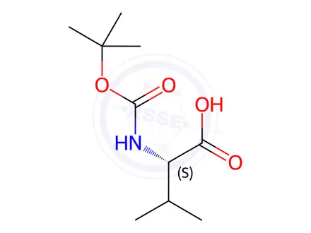 Chemical structure of N-(tert-Butoxycarbonyl)-L-valine