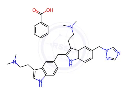 Chemical structure of Rizatriptan Benzoate Impurity 1 Benzoate Salt (Rizatriptan Benzoate EP Impurity A Benzoate Salt)