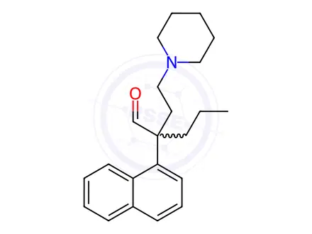 Chemical structure of α-(1-Naphtyl)-α-propyl-1-piperidinebutanal