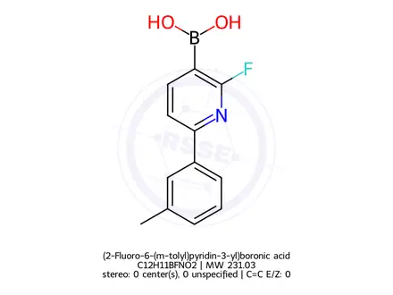 Chemical structure of (2-Fluoro-6-(m-tolyl)pyridin-3-yl)boronic acid