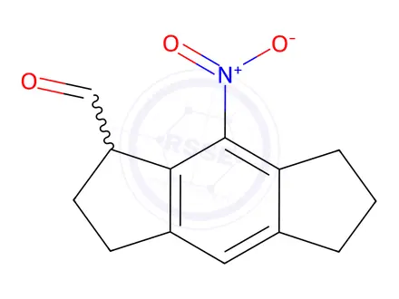 Chemical structure of 8-Nitro-1,2,3,5,6,7-hexahydro-s-indacene-1-carbaldehyde