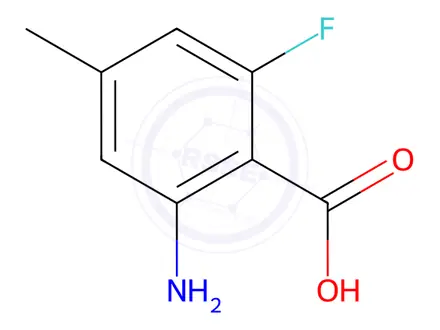 Chemical structure of 2-amino-6-fluoro-4-methylbenzoic acid