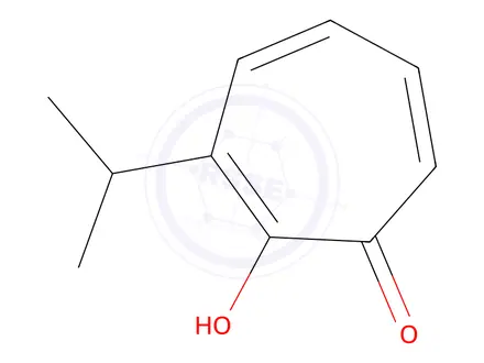 Chemical structure of 2,4,6-Cycloheptatrien-1-one,2-hydroxy-7-(1-methylethyl)-(9CI)