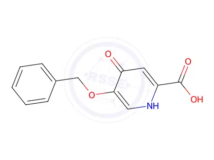 Chemical structure of 5-(Benzyloxy)-4-oxo-1,4-dihydropyridine-2-carboxylic Acid
