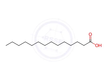 Chemical structure of Myristic acid